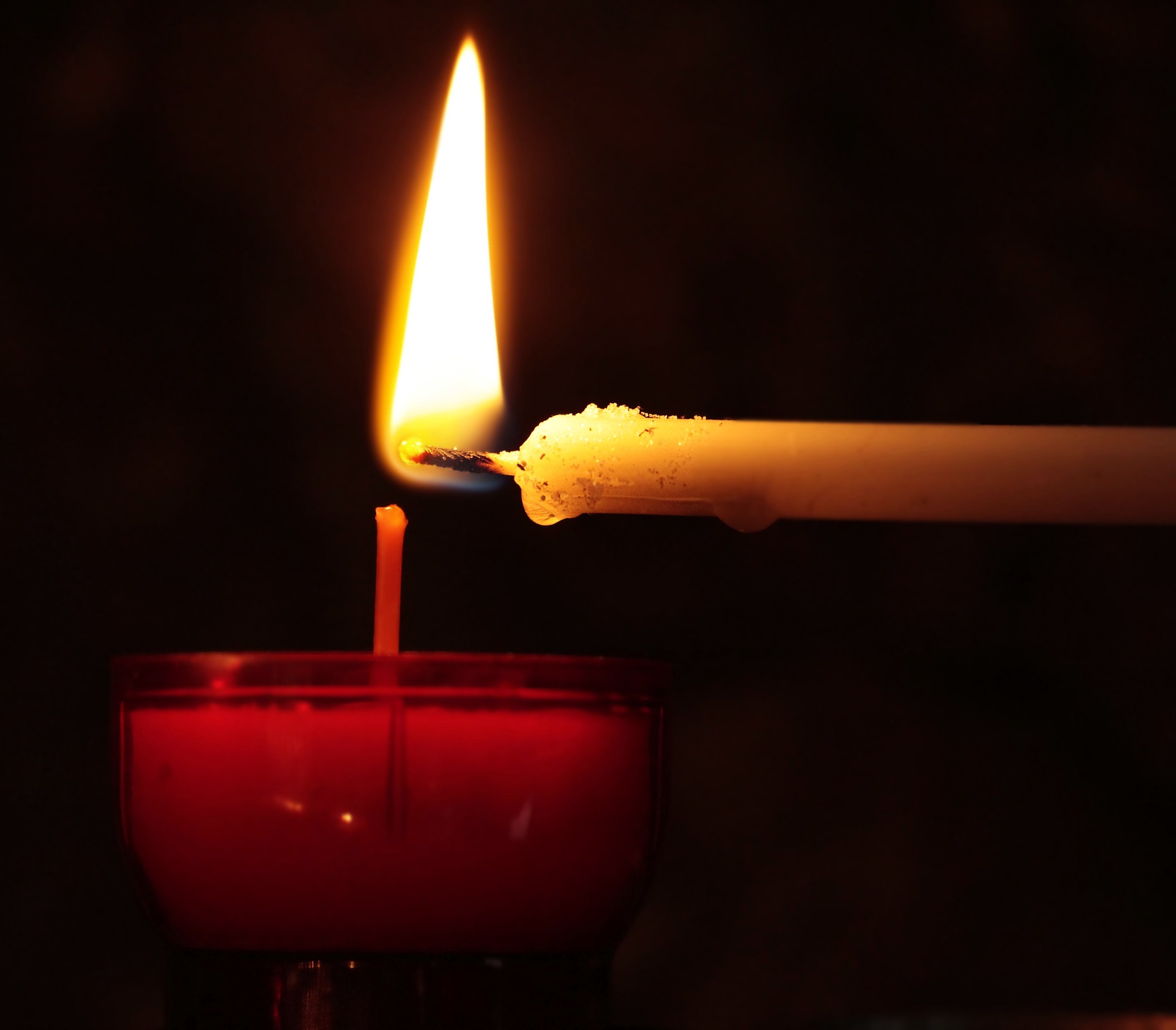 candle lighting Lighting of candle